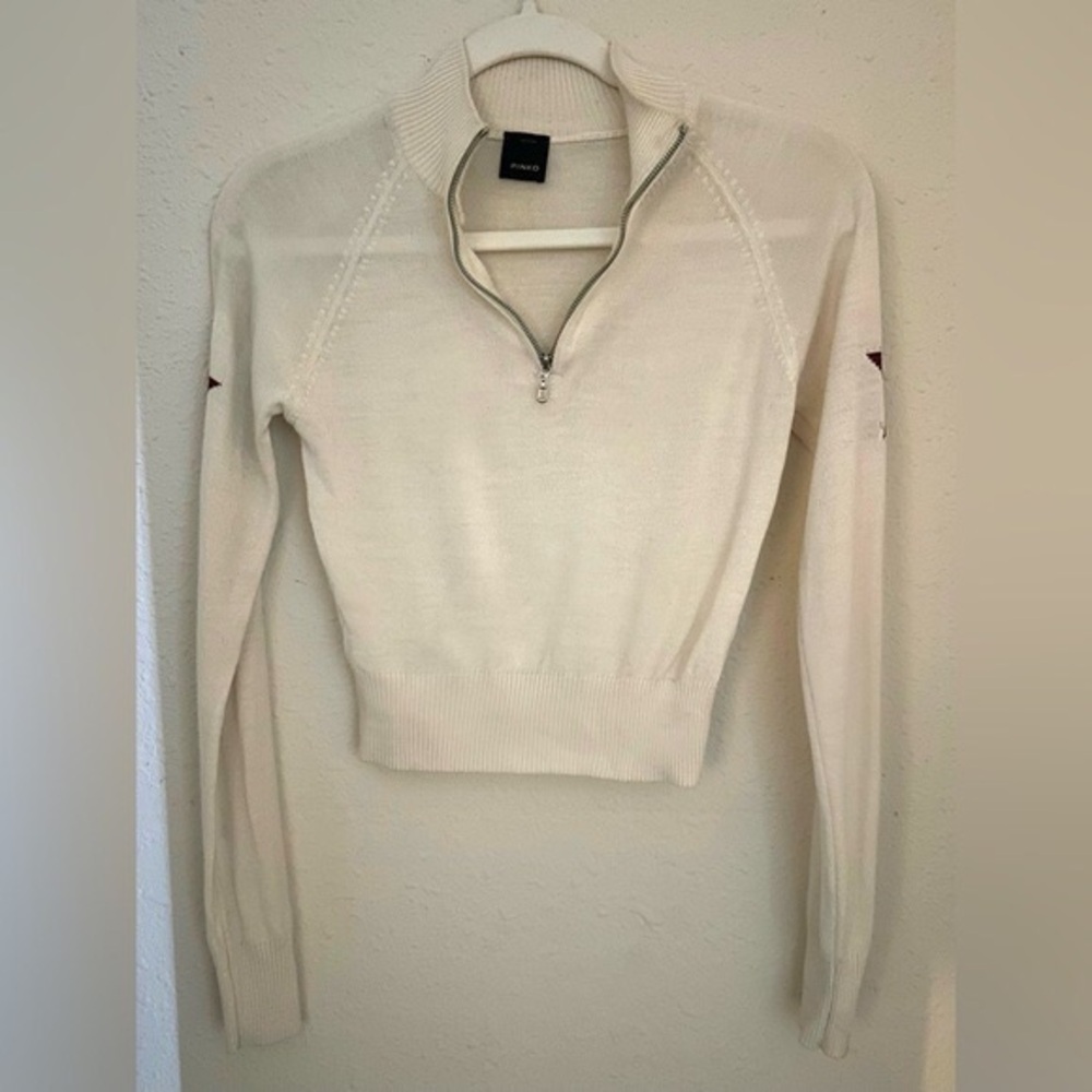 Pinko Cashmere Cream Knit Top